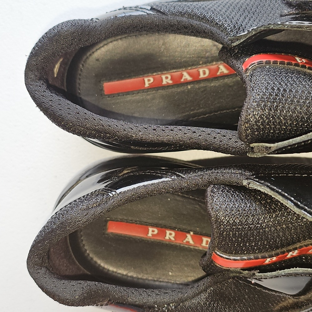 Black Mens Shoes with Velcro Straps - Picture 5 of 7